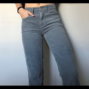 Blue grey Corduroy pants from pacsun.